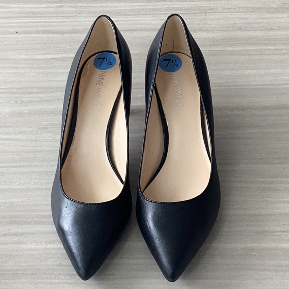 Classic Black Leather Heels